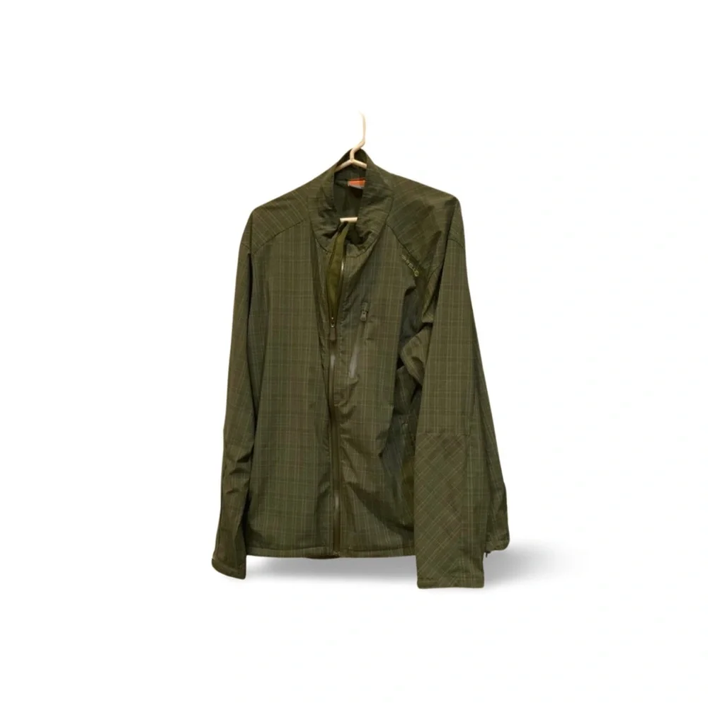 Merrell Dark Green Plaid Lightweight Jacket, Sz XL